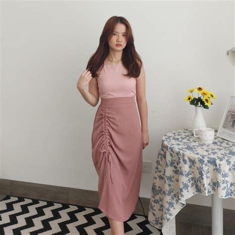 Jual Areum Skirt Rok Serut Crinkle Rok Panjang Premium Crinkle