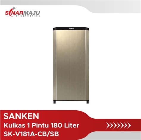 Jual Kulkas 1 Pintu Sanken 180 Liter Refrigerator SK V181A CB ASB