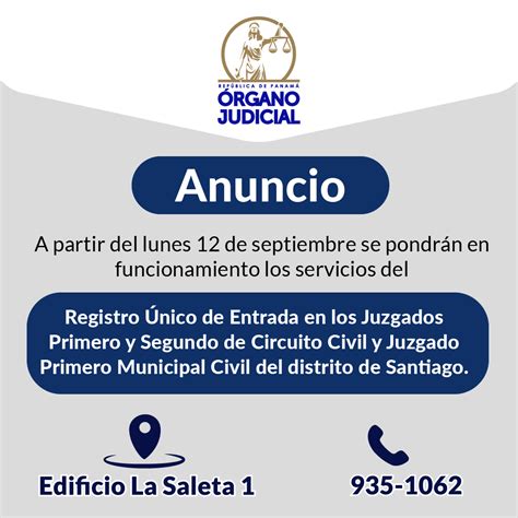 Ojudicialpanamá On Twitter Anuncio 📢 Recuerda Que Desde El 12 De