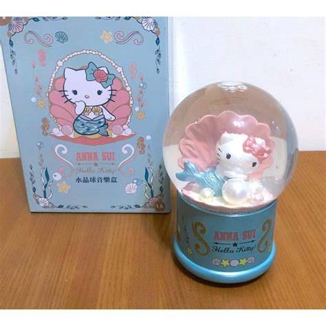 全新 7 11 Anna Sui X Hello Kitty 聯名 限量 美人魚 水晶球音樂盒 蝦皮購物