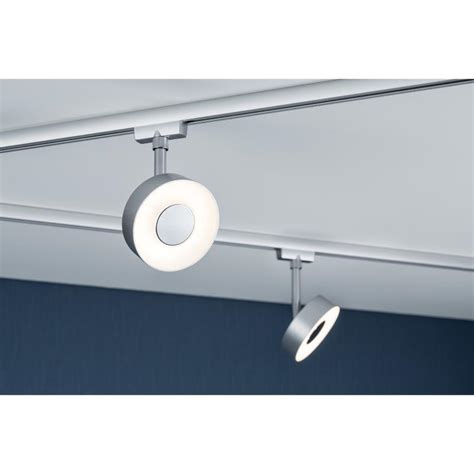 Urail Spot Sur Rail Led Circle Chrome Mat W Paulmann