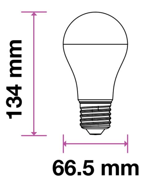 Led E27 12w 1055lm 17w 1521lm A65 Led žárovka E27 3 Varianty Velký