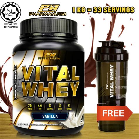 Vital Whey Halal Kg G Protein Isolate Vanilla Jakim Halal Free