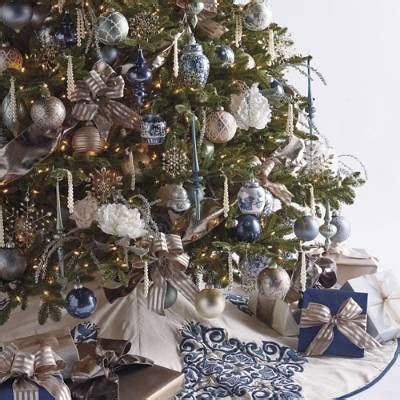 French Blue And Linen 60 Pc Ornament Collection Frontgate Blue