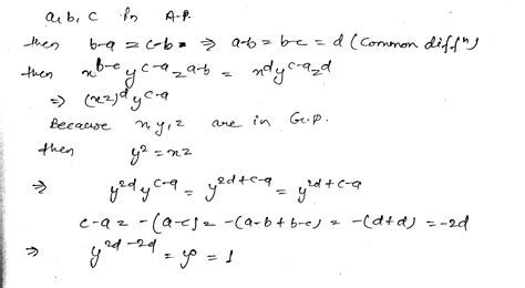 If A B C And Three Consecutive Terms Of An Ap And X Y Z Are Three