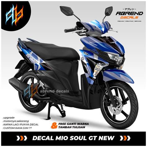 Jual DECAL FULLBODY YAMAHA MIO SOUL GT NEW FACELIFT ARMY STOCK DECALS