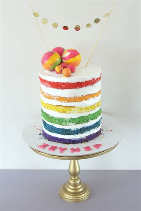 Rainbow Cake Rainbow Naked Cake Cake Rainbow Rainbow Birthday Cake