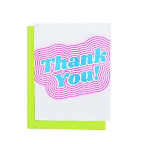 Thank You Bubble Letters - Risograph Greeting Card – Next Chapter Studio