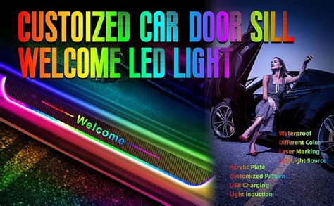 Amazon Car Threshold Lights Customizable Logo And Text Car Pedal