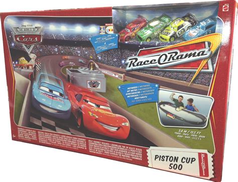 Buy Disney / Pixar CARS Movie Toy Exclusive Piston Cup 500 Track Playset with 4 Die Cast Cars ...