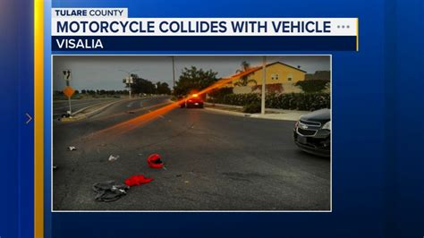 Motorcyclist Hospitalized Following Crash In Visalia Police Say