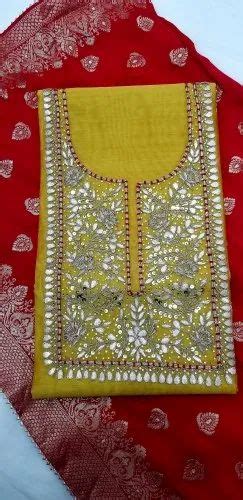 Party Wear Chanderi Gota Patti Suits Unstitched At Rs In Delhi