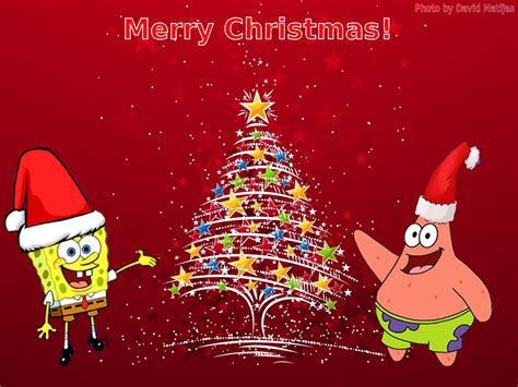 Wallpaper Illustration Christmas Tree Spongebob Squarepants