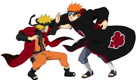 Naruto VS Pain - Lineart colored by DennisStelly on DeviantArt