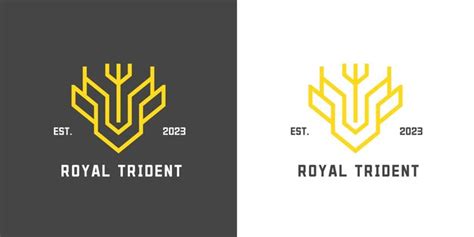 Premium Vector | Royal trident logo design illustration simple flat symbol vector icon ...