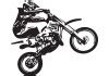 Sticker Mural Moto Cross Leve Roue Le Monde Du Stickers Fr