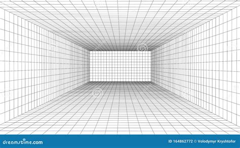 Cuadr Cula De Perspectiva Del Vector L Neas Detalladas Sobre Fondo