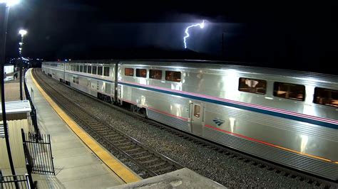 Amtrak 3 Southwest Chief 15 At Kingman On 07 17 2022 With Monsoon In