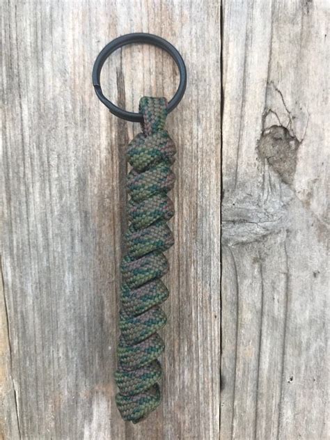 Wetland Camo Paracord Snake Knot Keychain Keyring Key Fob