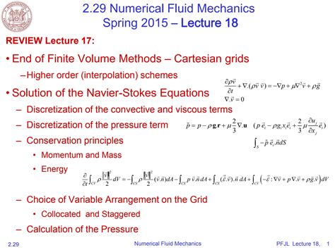 SOLUTION Numerical Fluid Mechanics Lecture 18 Slides Studypool