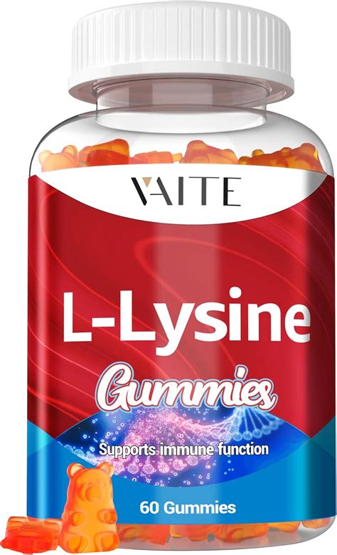 L Lysine 1000mg Gummies Supports Skin Lip Vegan Gluten