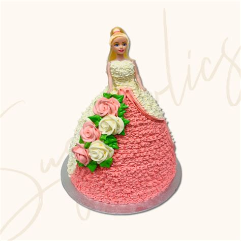 [£5 Off] Order Pink White Barbie Birthday Cake Online Urgent