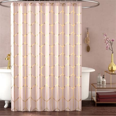 Mercer41 Ceci Microfiber Geometric Single Shower Curtain And Reviews