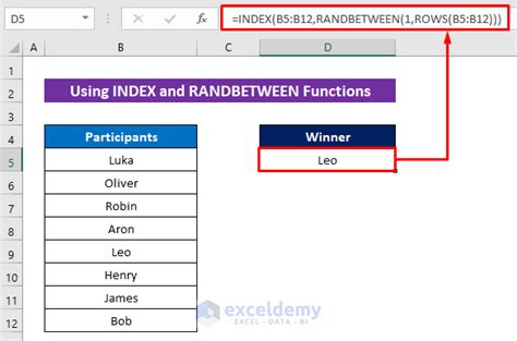 How To Randomly Select From A List In Excel Methods