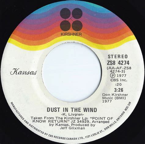 Kansas - Dust In The Wind (1978, Vinyl) | Discogs