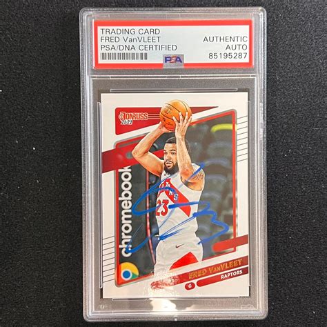 2021 22 Panini Donruss 38 Fred VanVleet Signed Card AUTO PSA Slabbed