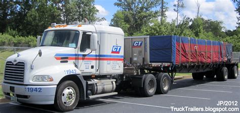 Truck Trailer Transport Express Freight Logistic Diesel Mack Peterbilt