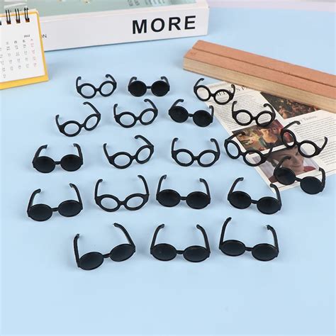 20pcs Retro Metal Round Doll Glasses Frame Lensless Miniature Eyewear Great Collection Cool