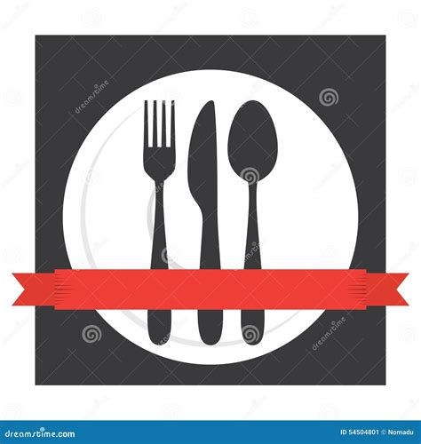 Logotipo De Los Cubiertos Del Caf De La Comida Ilustraci N Del Vector