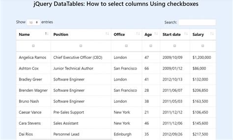 17+ Datatable CSS Examples with Code Snippet - OnAirCode