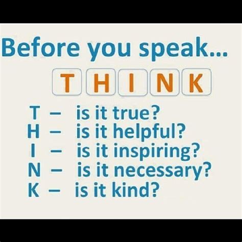 Before You Speak, Think Pictures, Photos, and Images for Facebook ...