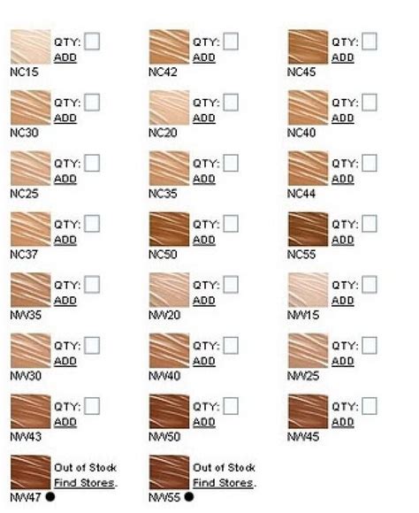 Mac Foundation Shades | Mac foundation colors, Mac foundation shades ...