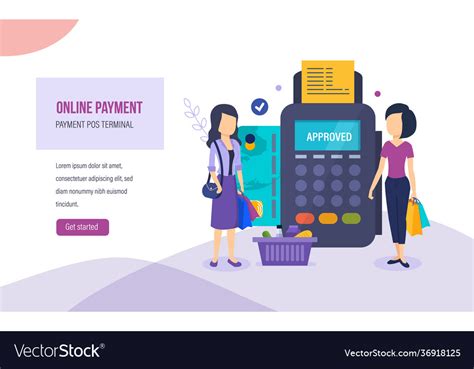 Online Payment In Payment Systems Digital Vector Image