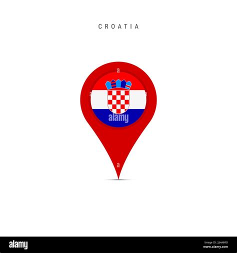 Teardrop map marker with flag of Croatia. Croatian flag inserted in the ...