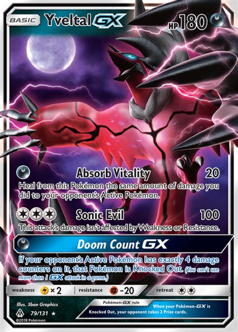 Yveltal Gx Forbidden Light Rare Holo Gx Pokemon Tcg Digitaltq