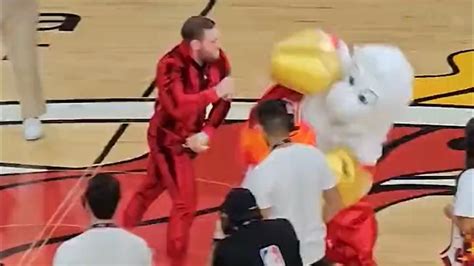 Conor Mcgregor Knocks Out Heat Mascot In Bizarre Promotion At Nba Finals