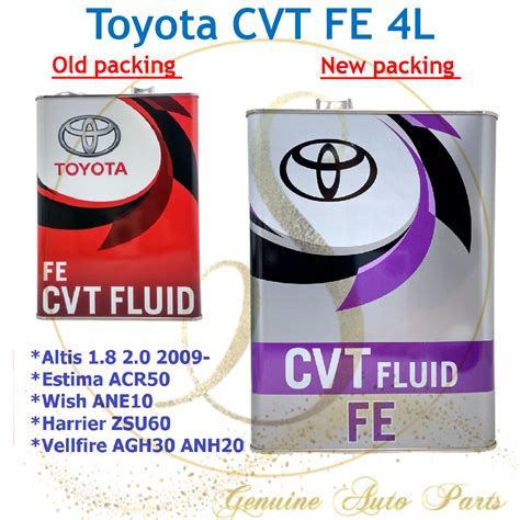 100 Original Toyota ATF CVT FE 4L Automatic Transmission Fluid 08886