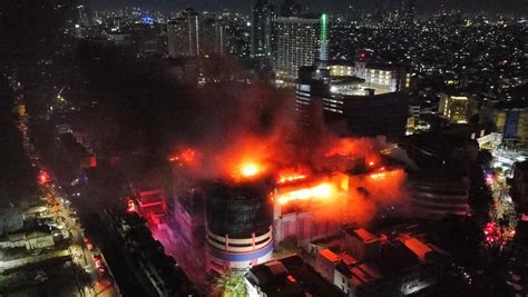 Massive Fire Engulfs Glodok Plaza In Jakarta Investigations Underway