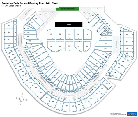 Comerica Park Concert Seating Chart With Rows | Two Birds Home