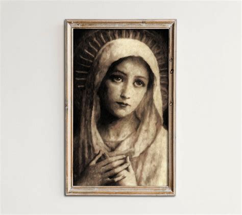 Catholic Holy Virgin Mary Maria Painting Print Poster - Etsy