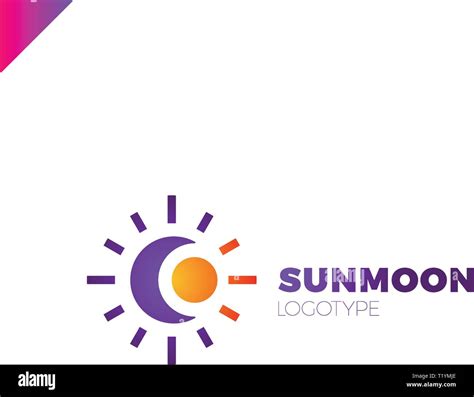 Sun And Moon Logo Abstract Vector Illustration Stock Vector Image