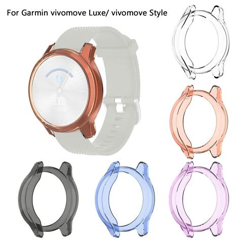 For Garmin Vivomove Luxe Protective Watch Case Soft Ultra Thin Tpu