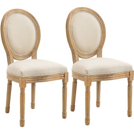 Lot De Chaises M Daillon Capitonn Es Louis Xvi Tissu Beige