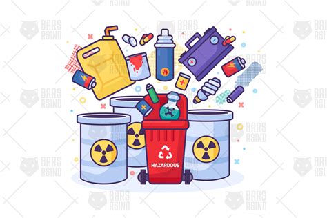 Hazardous Waste Recycling Container Graphic by barsrsindCreative Fabrica