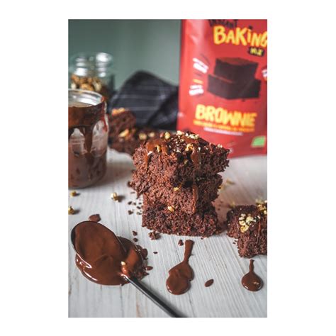 Premix Bio Pentru Brownie Cu Cacao Si Bucati De Ciocolata Bebe Tei