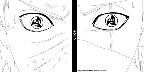 Kakashi and Obito KAMUI! Lineart by NarutoAN98 on DeviantArt